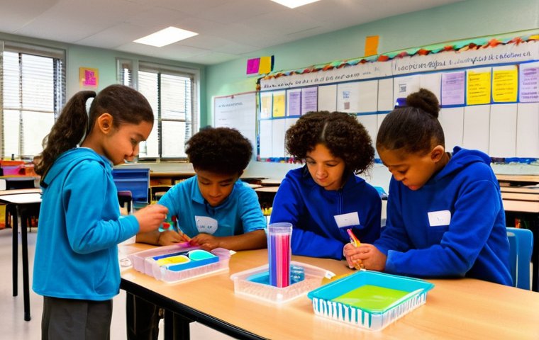 교사 과학 실험 준비 팁 - **Prompt 1: Organized Preparation and Initial Engagement**
    A bright, well-organized elementary t...