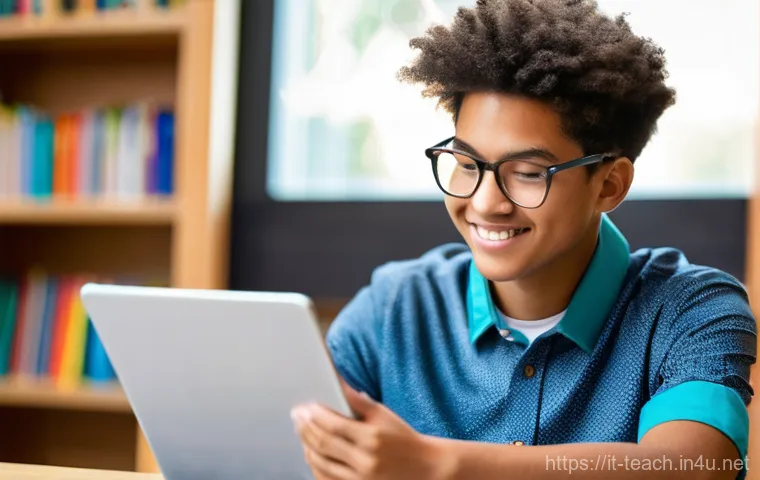 교사 데이터 기반 교육 설계 - **Prompt:** A warm, inviting classroom bathed in soft, natural light, reflecting a sense of understa...