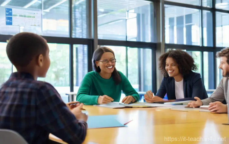 교사 데이터 기반 교육 설계 - **Prompt:** A warm, inviting classroom bathed in soft, natural light, reflecting a sense of understa...