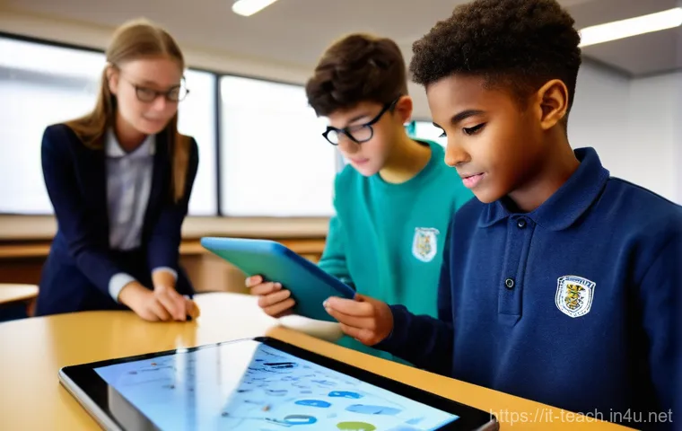 교사 수업공개 준비 방법 - **Prompt:** A vibrant and modern classroom scene filled with diverse middle school students (ages 11...