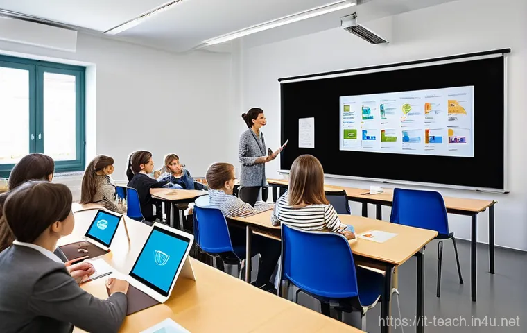 교사 교육 정책 이해하기 - **Prompt 1: Italian Teacher Training Evolution**
    "A vibrant, sunlit classroom in a modern Italia...