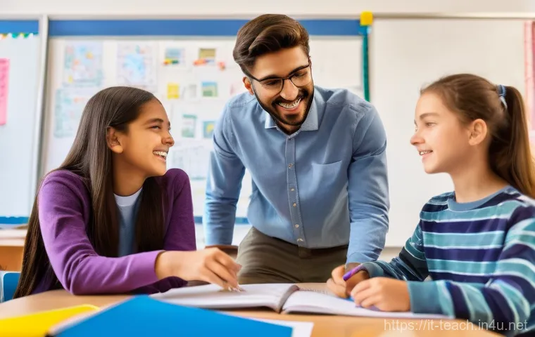 교사 자기 평가 작성법 - **Contemplative Educator's Reflection:** A female teacher in her late 30s, with a serene and thought...