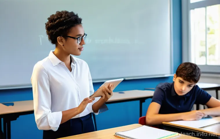 교사 디지털 윤리 교육 - A group of diverse, professional Italian teachers, dressed in modern, smart casual attire, confident...