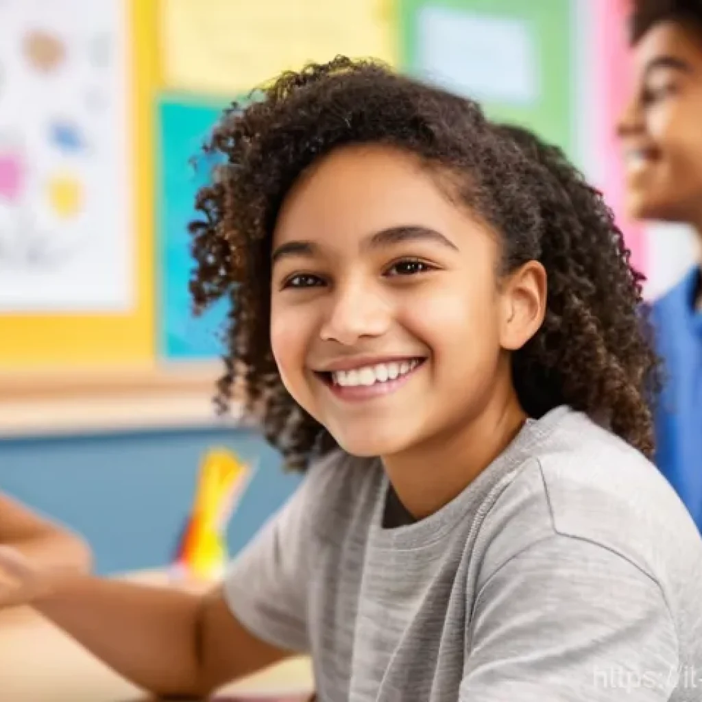 교사 교실 관리 기술 - **Prompt 1: Fostering Trust and Inclusivity in a Diverse Classroom**
    "A warmly lit, modern middl...