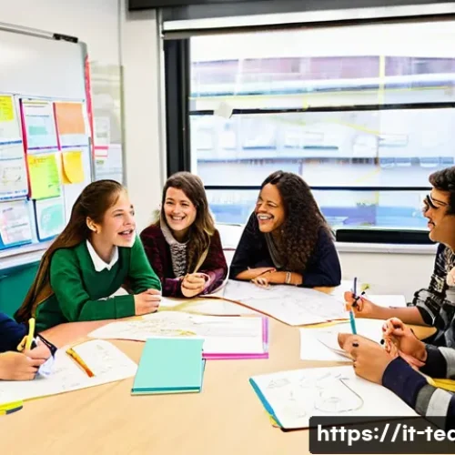 교사 학생 동아리 운영법 - **Prompt 1: The Spark of Collaboration**
    "A vibrant, wide-angle shot of a group of diverse Itali...
