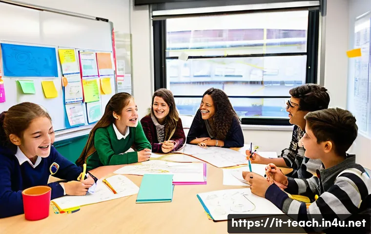 교사 학생 동아리 운영법 - **Prompt 1: The Spark of Collaboration**
    "A vibrant, wide-angle shot of a group of diverse Itali...