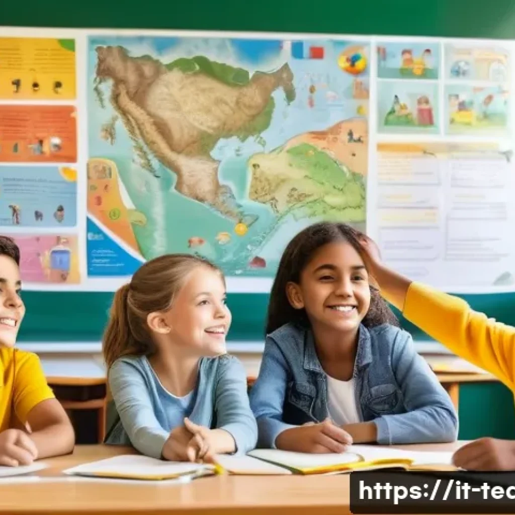 교사 학급 구성원 관계 관리 - A warm and inclusive classroom scene in an Italian primary school setting, showing a diverse group o...