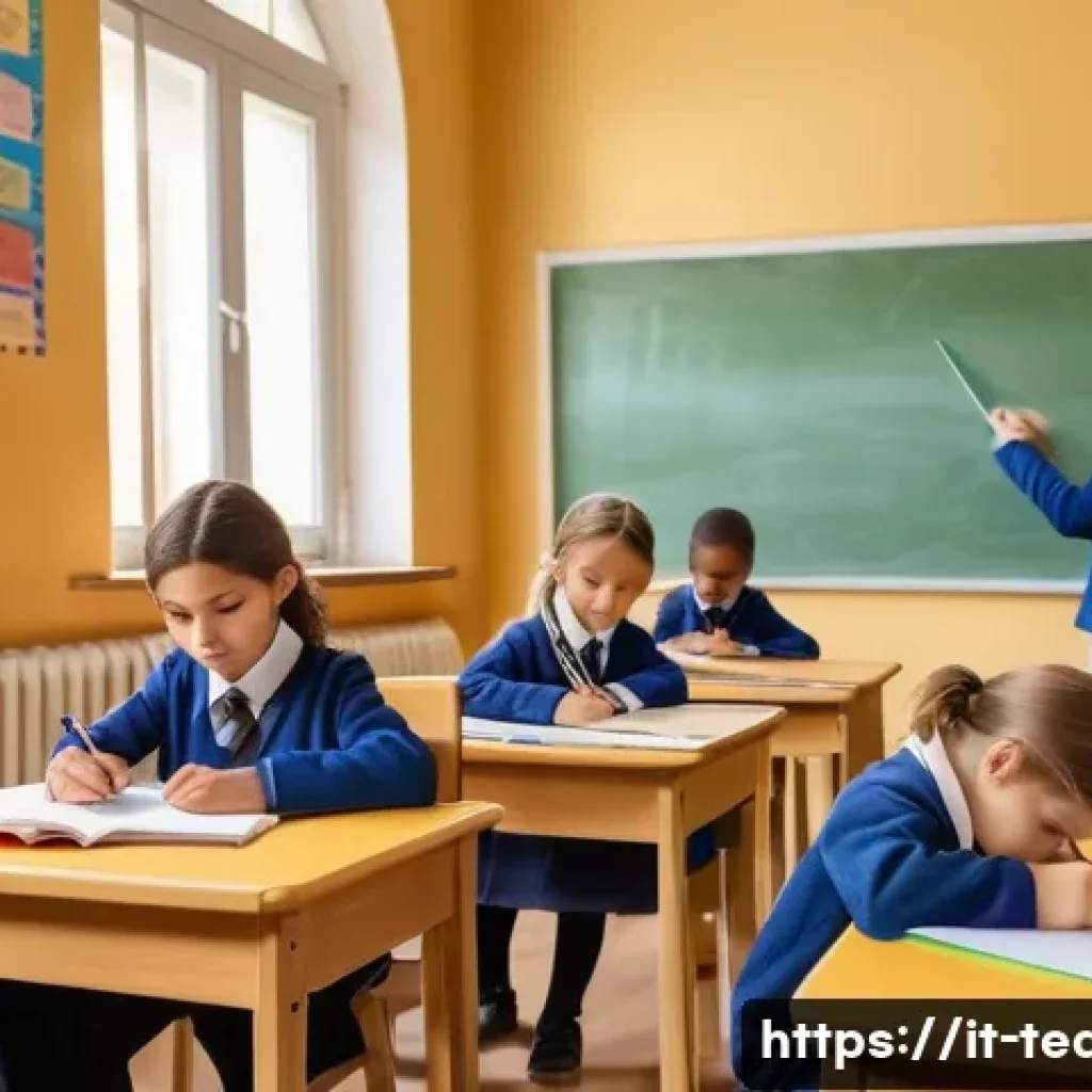 교사 반성일지 작성법 - A warm, inviting classroom scene in an Italian primary school during a reflective teaching moment: a...