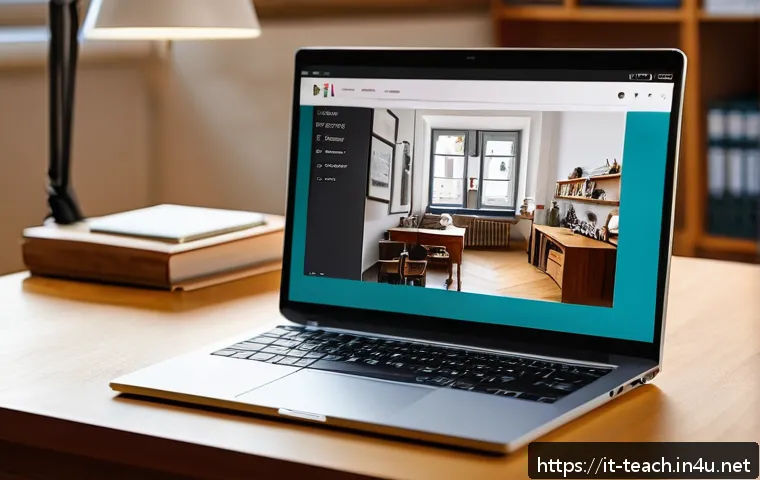 교사 교육 포트폴리오 작성법 - A modern digital teaching portfolio interface displayed on a sleek laptop screen in a cozy Italian h...