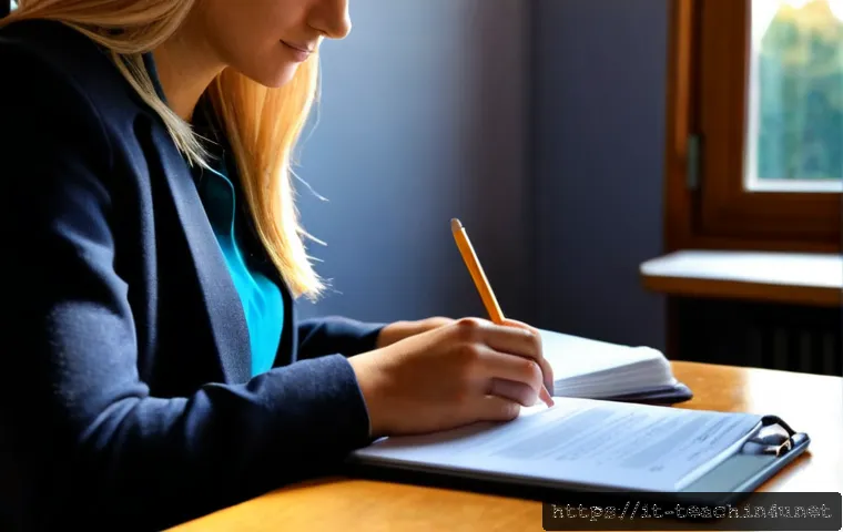 Home 17 교사 교재 분석 방법 - Photorealistic Italian secondary school teacher analyzing a stack of colorful curriculum textbooks a...